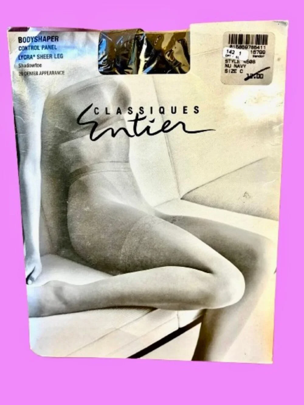 Classiques Entier Hosiery CONTROL PANEL Pantyhose NU NAVY Size C
